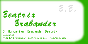 beatrix brabander business card